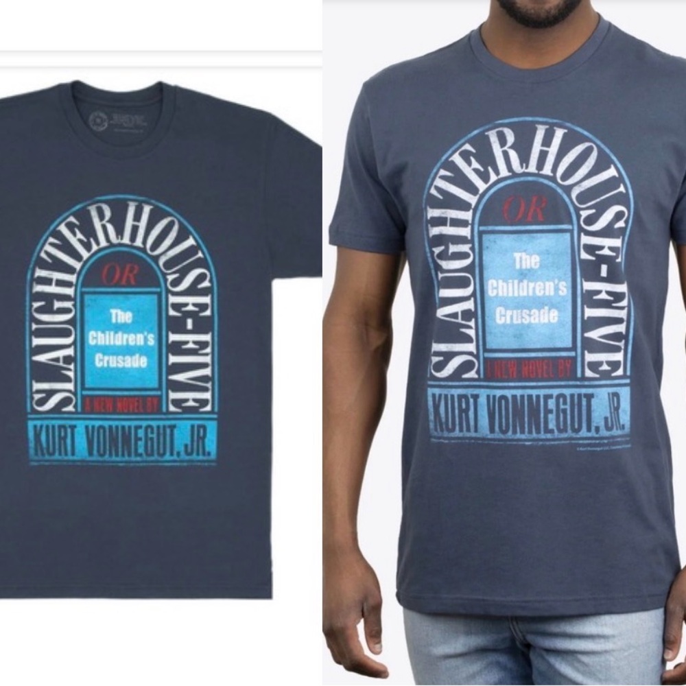 Out of Print Slaughterhouse-Five Kurt Vonnegut Book Tee XL